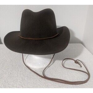Lite Felt 100% Wool Hat Wild Bill's Vail Men XL USA Brown w/ Optional Ear Cover